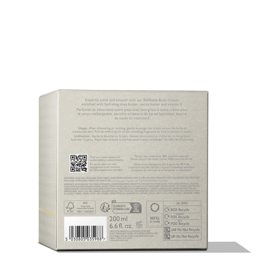 Orange & Bergamot Crema Corpo Ricaricabile